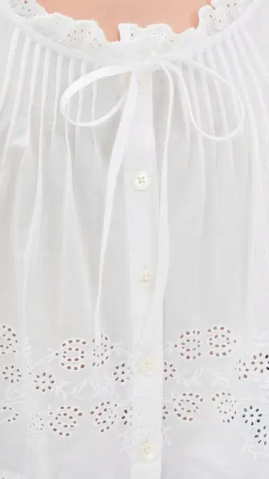 Madewell The Embroidered Leah Top White | Thumbnail 6