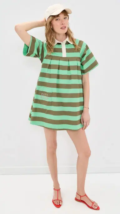 Damson Madder Maggie Mini Polo Dress Multi 8 | Thumbnail 2 Damson Madder Maggie Mini Polo Dress Multi 8 | Thumbnail 2