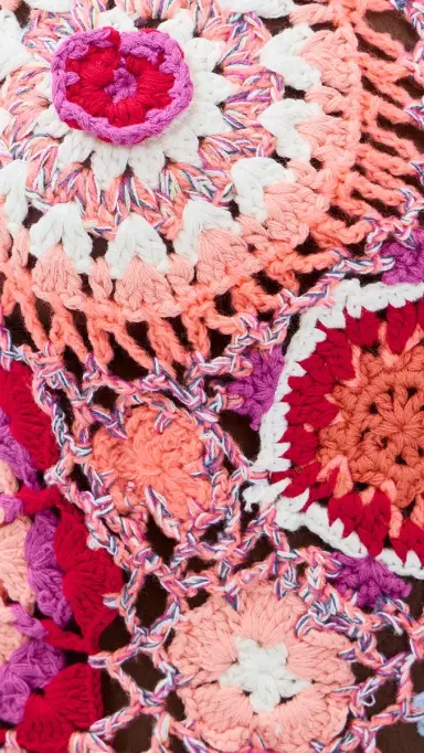 Free People Fiorella Crochet Tank Pink olace Combo | Thumbnail 6 Free People Fiorella Crochet Tank Pink olace Combo | Thumbnail 6