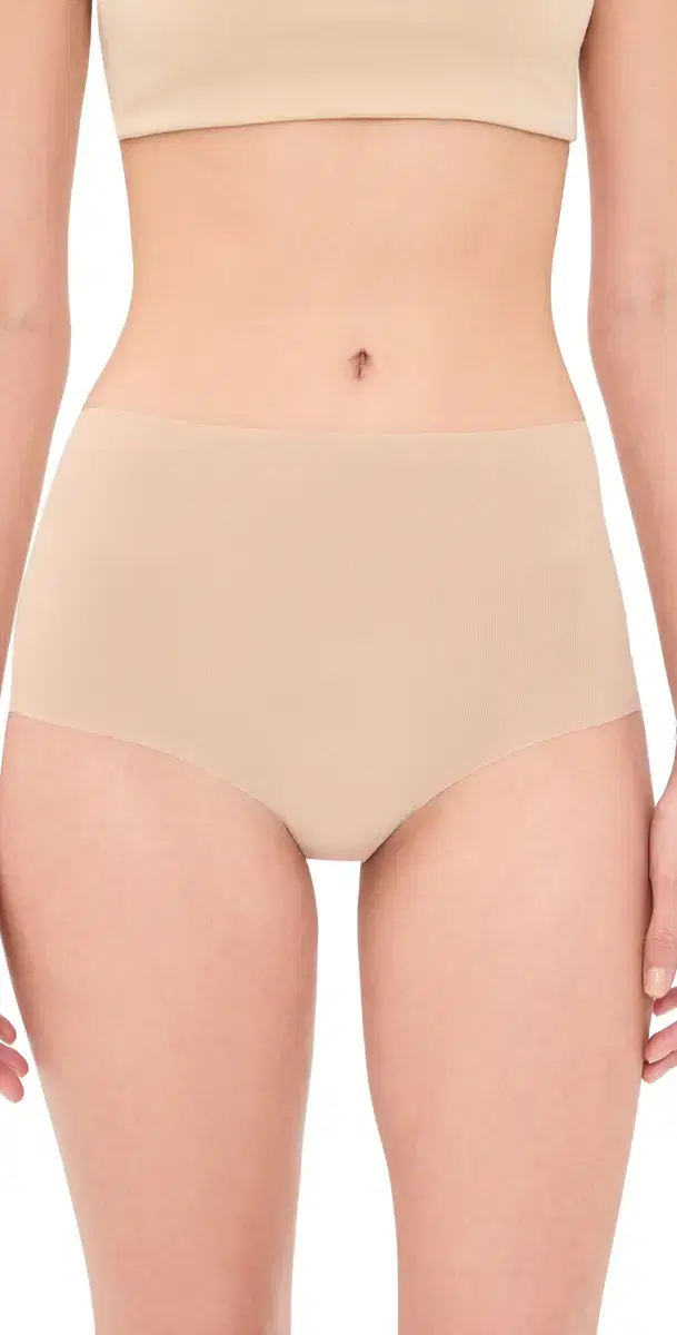 Commando Invisible Rib One Size High Rise Bikini Beige One Size