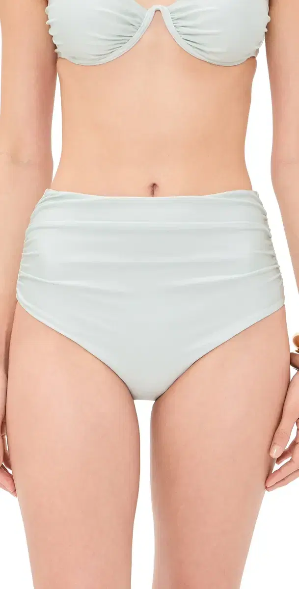 SIMKHAI Teya High Waisted Ruched Bikini Bottoms int
