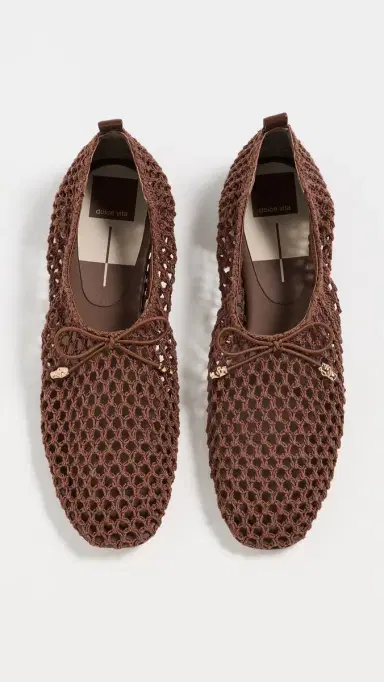 Dolce Vita Kaylyn Woven Flats Dk Brown Crochet | Thumbnail 5