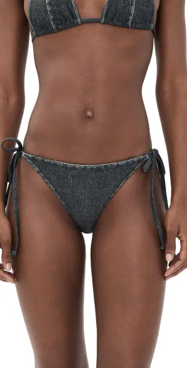 rag & bone Miramar Triangle String Bikini Bottoms Washed Black | Thumbnail 1 rag & bone Miramar Triangle String Bikini Bottoms Washed Black | Thumbnail 1