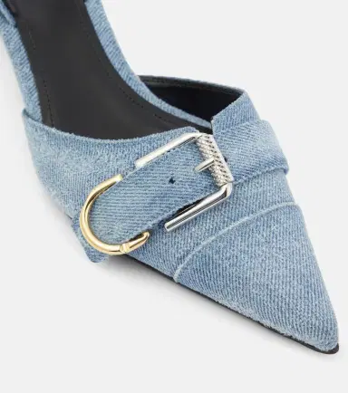 Givenchy Voyou denim slingback pumps | Thumbnail 3