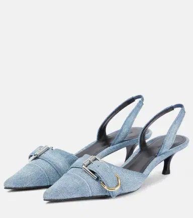 Givenchy Voyou denim slingback pumps | Thumbnail 4