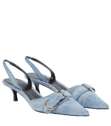 Givenchy Voyou denim slingback pumps | Thumbnail 1
