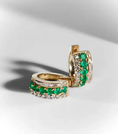 Anita Ko Lola 18kt gold earrings with emeralds and diamonds | Thumbnail 5 Anita Ko Lola 18kt gold earrings with emeralds and diamonds | Thumbnail 5