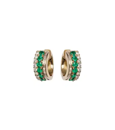 Anita Ko Lola 18kt gold earrings with emeralds and diamonds | Thumbnail 1 Anita Ko Lola 18kt gold earrings with emeralds and diamonds | Thumbnail 1