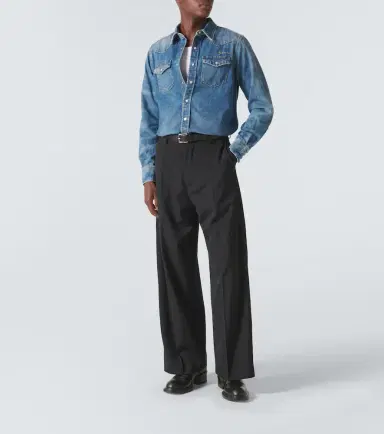 Givenchy Logo embroidered denim shirt | Thumbnail 5
