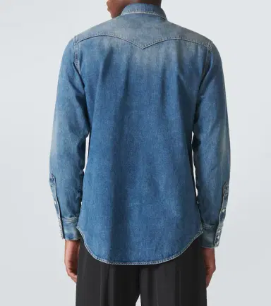 Givenchy Logo embroidered denim shirt | Thumbnail 6