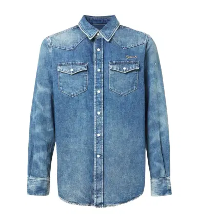 Givenchy Logo embroidered denim shirt | Thumbnail 1