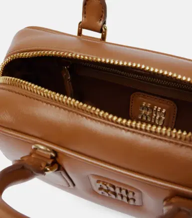 Miu Miu Arcadie Small leather tote bag | Thumbnail 3
