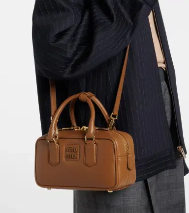 Miu Miu Arcadie Small leather tote bag | Thumbnail 5