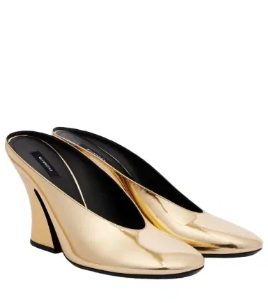 Givenchy Sculpted 95 mirrored leather mules | Thumbnail 1