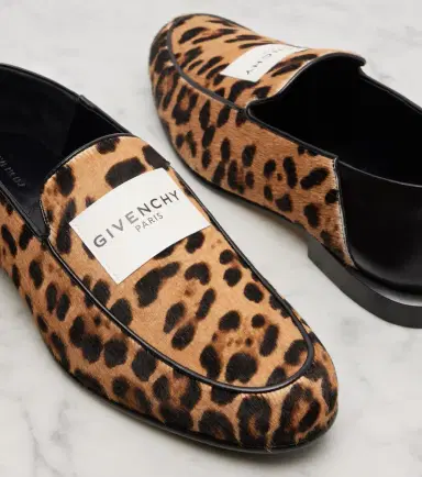 Givenchy Label leopard-print calf hair loafers | Thumbnail 3