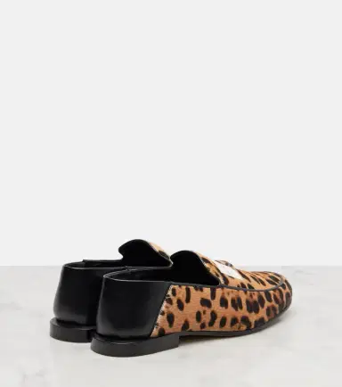 Givenchy Label leopard-print calf hair loafers | Thumbnail 4