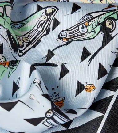 Prada Printed silk twill scarf | Thumbnail 2