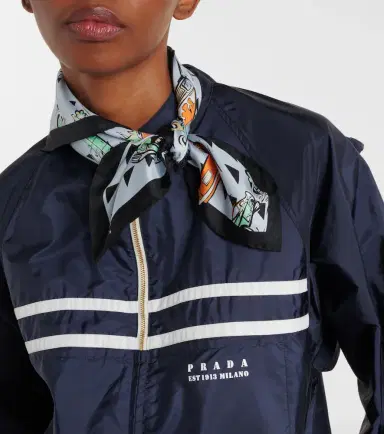 Prada Printed silk twill scarf | Thumbnail 5