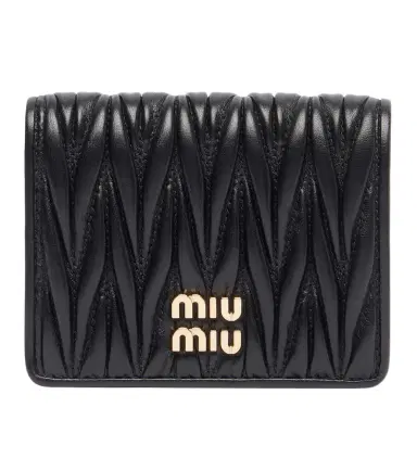 Miu Miu Logo matelassé leather wallet | Thumbnail 1