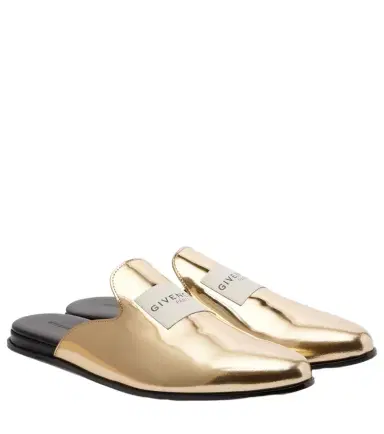 Givenchy Logo mirrored leather mules | Thumbnail 1 Givenchy Logo mirrored leather mules | Thumbnail 1
