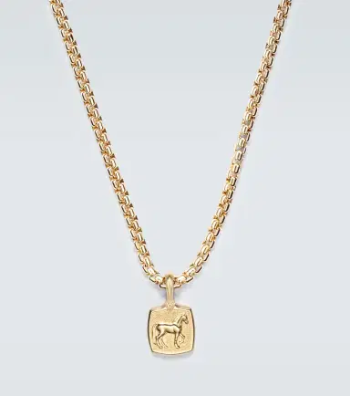 David Yurman Petrvs Horse 18kt gold pendant necklace | Thumbnail 3