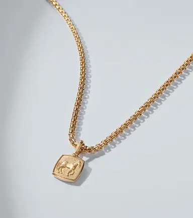 David Yurman Petrvs Horse 18kt gold pendant necklace | Thumbnail 6