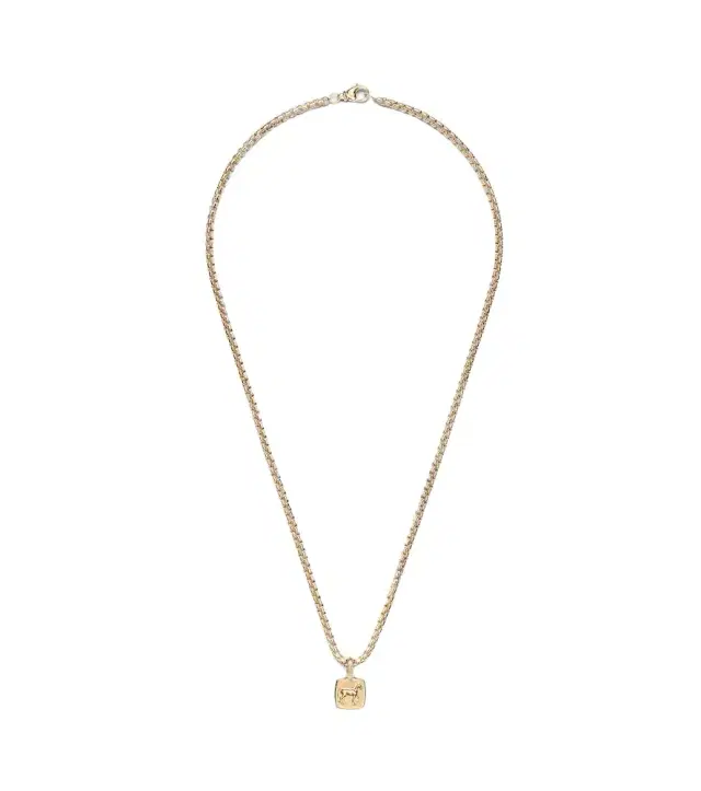 David Yurman Petrvs Horse 18kt gold pendant necklace