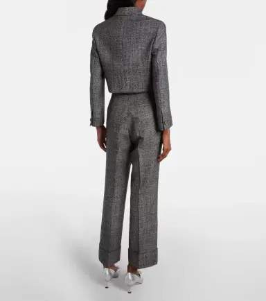 Gucci High-rise wool straight pants | Thumbnail 4 Gucci High-rise wool straight pants | Thumbnail 4