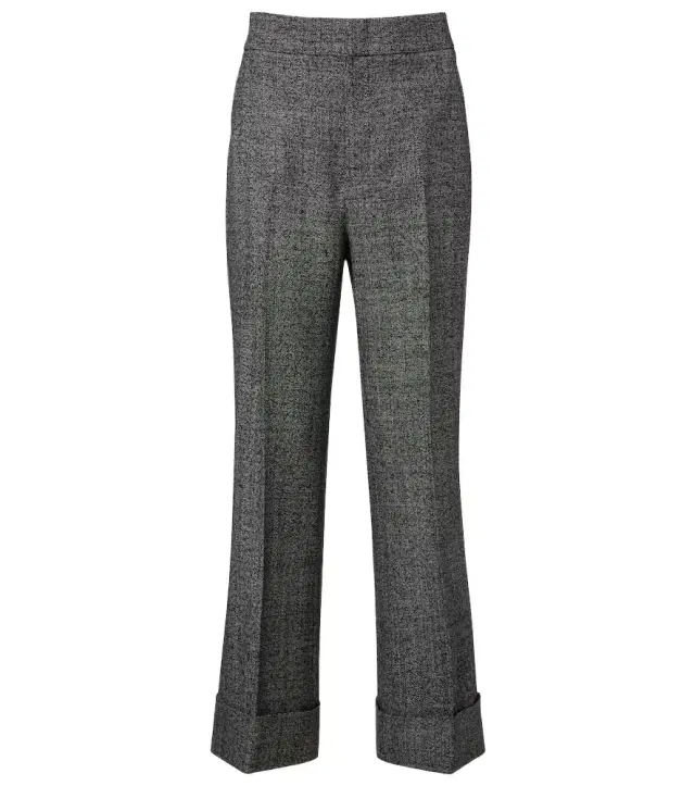 High-rise wool straight pants
