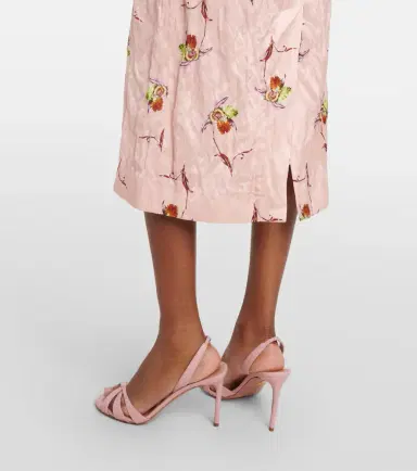 Emilia Wickstead Renne floral satin midi dress | Thumbnail 2