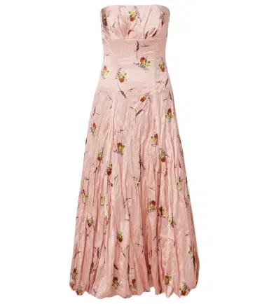 Emilia Wickstead Kaia floral satin bustier dress | Thumbnail 1
