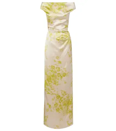 Erdem Floral off-shoulder duchess satin gown | Thumbnail 1 Erdem Floral off-shoulder duchess satin gown | Thumbnail 1