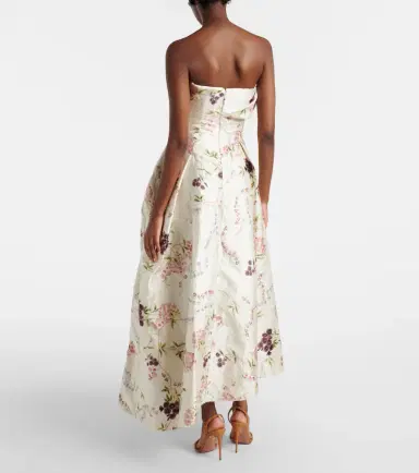 Erdem Draped floral satin cocktail dress | Thumbnail 5 Erdem Draped floral satin cocktail dress | Thumbnail 5