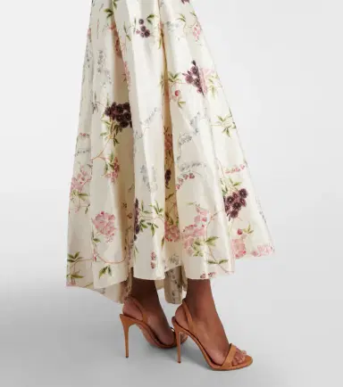 Erdem Draped floral satin cocktail dress | Thumbnail 6 Erdem Draped floral satin cocktail dress | Thumbnail 6