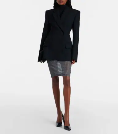Elie Saab Checked sheer pencil skirt | Thumbnail 3 Elie Saab Checked sheer pencil skirt | Thumbnail 3
