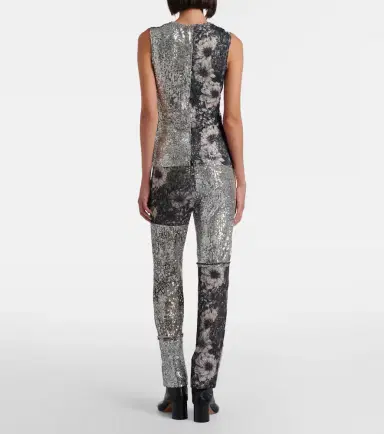 Maison Margiela Sequined patchwork slim pants | Thumbnail 2