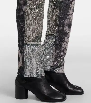 Maison Margiela Sequined patchwork slim pants | Thumbnail 6