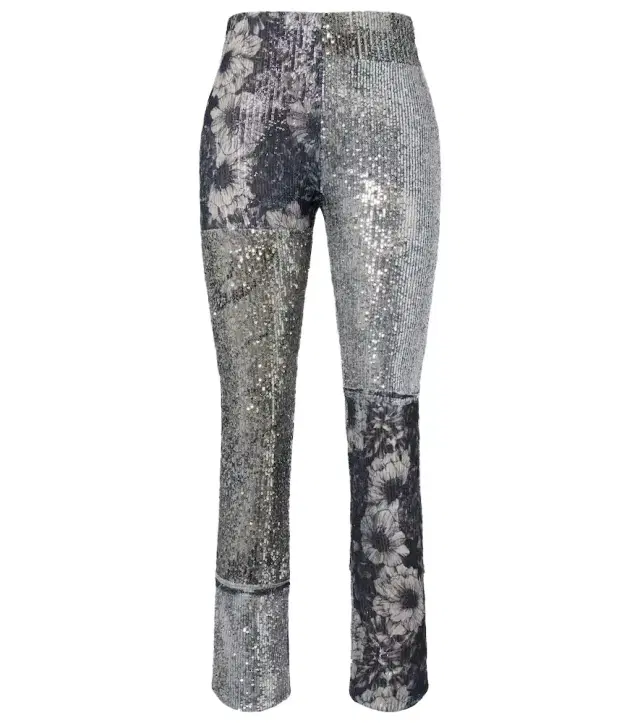 Maison Margiela Sequined patchwork slim pants