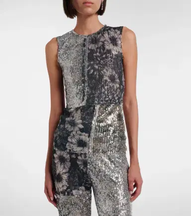 Maison Margiela Sequined patchwork top | Thumbnail 3