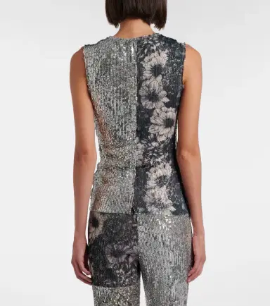 Maison Margiela Sequined patchwork top | Thumbnail 4