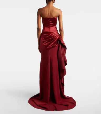 Alex Perry Draped silk corset gown | Thumbnail 6