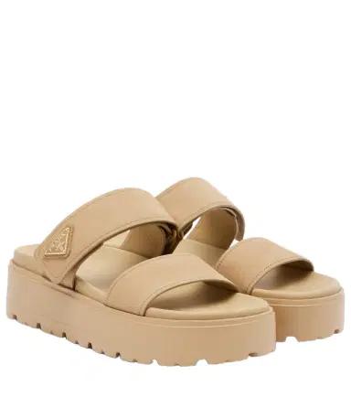 Prada Leather platform sandals | Thumbnail 1 Prada Leather platform sandals | Thumbnail 1