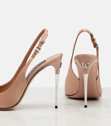 Dolce & Gabbana DG satin slingback pumps | Thumbnail 3 Dolce & Gabbana DG satin slingback pumps | Thumbnail 3