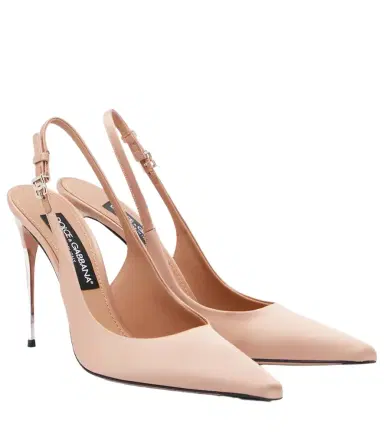 Dolce & Gabbana DG satin slingback pumps | Thumbnail 1 Dolce & Gabbana DG satin slingback pumps | Thumbnail 1