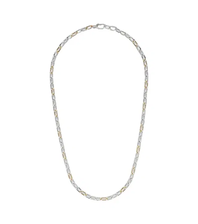 David Yurman DY Madison 925 sterling silver and 18kt gold chain necklace