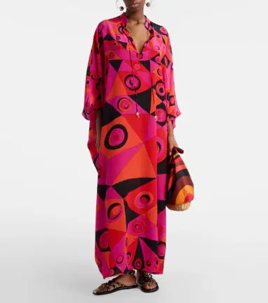 PUCCI Occhi silk twill kaftan | Thumbnail 2 PUCCI Occhi silk twill kaftan | Thumbnail 2