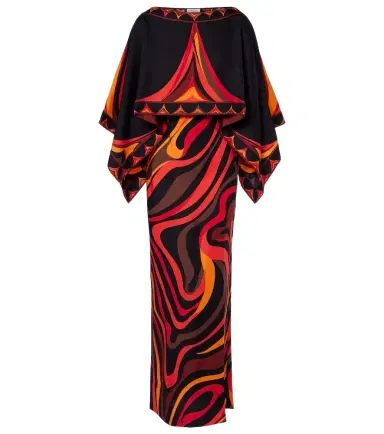 PUCCI Marmo and Fari caped silk twill gown | Thumbnail 1