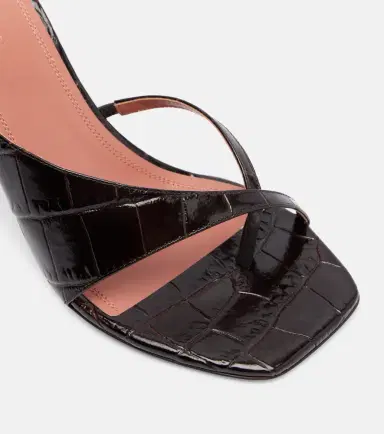 Amina Muaddi Shiona croc-effect leather mules | Thumbnail 3 Amina Muaddi Shiona croc-effect leather mules | Thumbnail 3