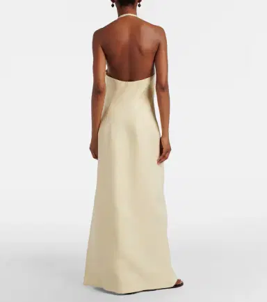 SIR Halterneck linen maxi dress | Thumbnail 2