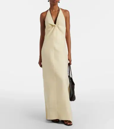 SIR Halterneck linen maxi dress | Thumbnail 3